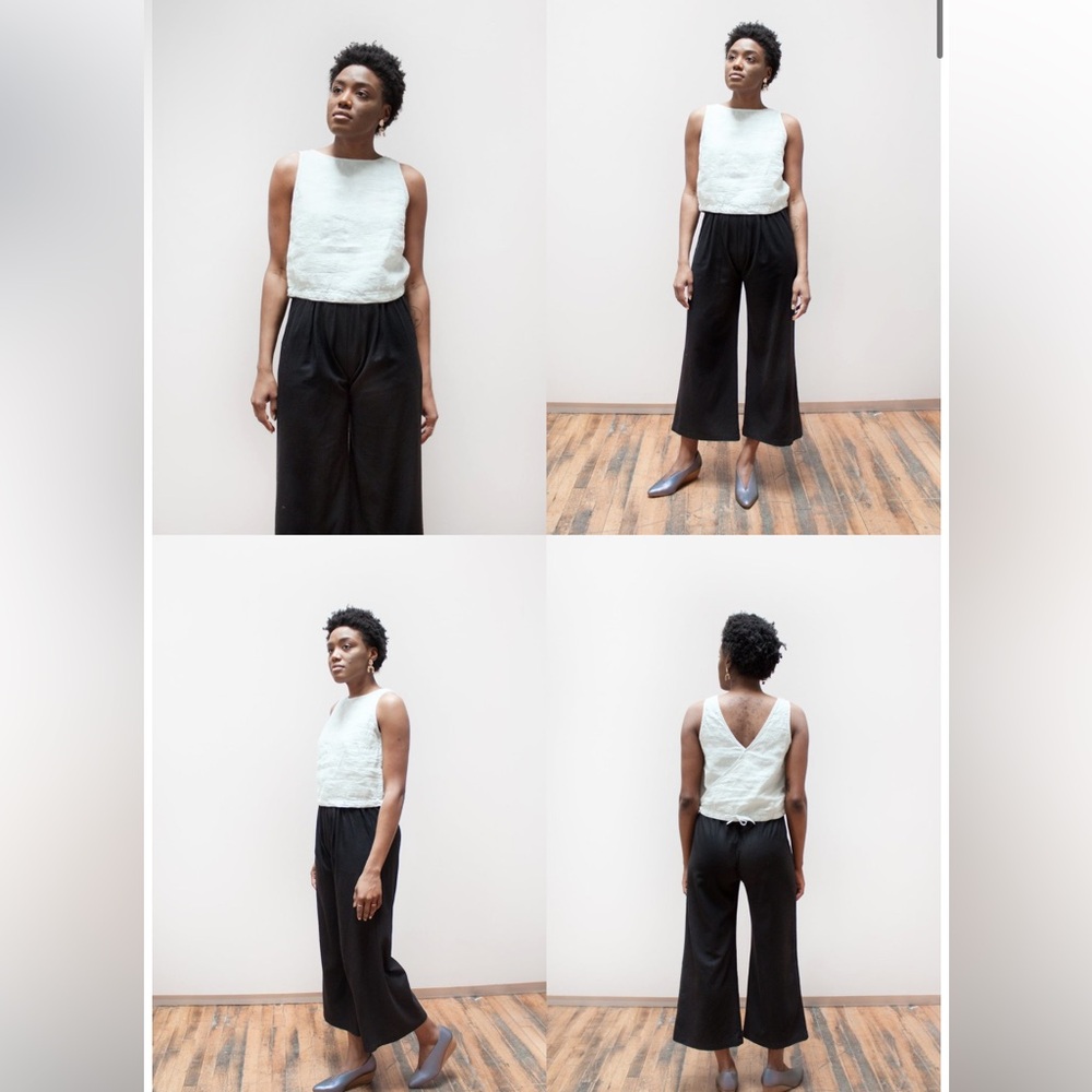 Esby Apparel reversible linen Poppy Top XS